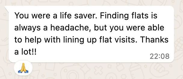 WhatsApp review screenshot