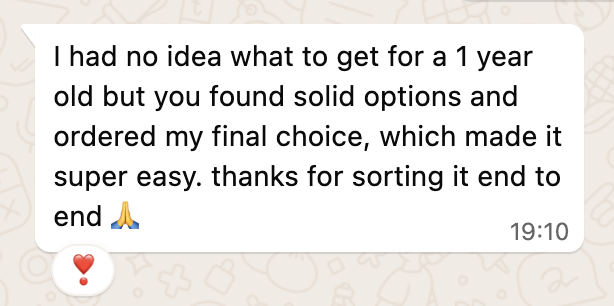 WhatsApp review screenshot