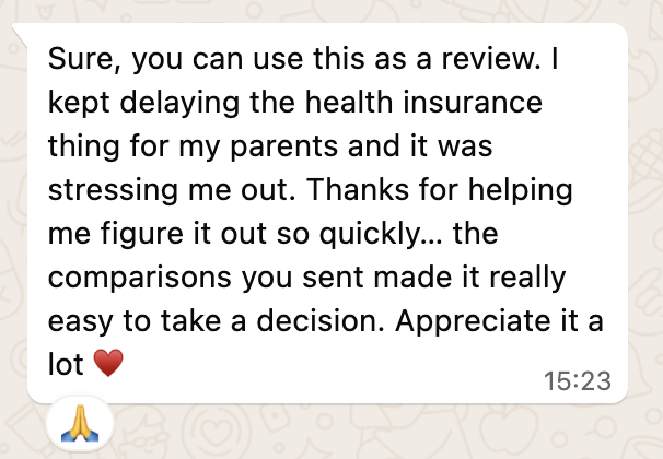 WhatsApp review screenshot