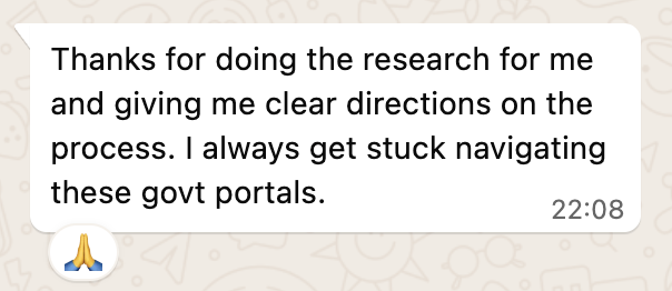 WhatsApp review screenshot